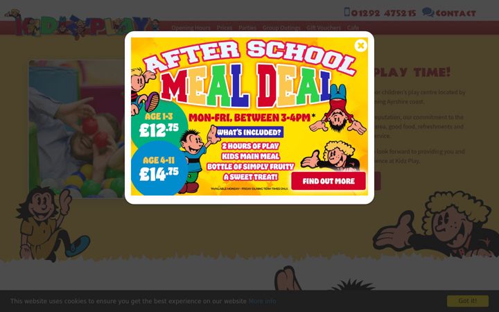 Screenshot of kidz-play.co.uk