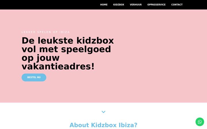 Screenshot of kidzboxibiza.nl