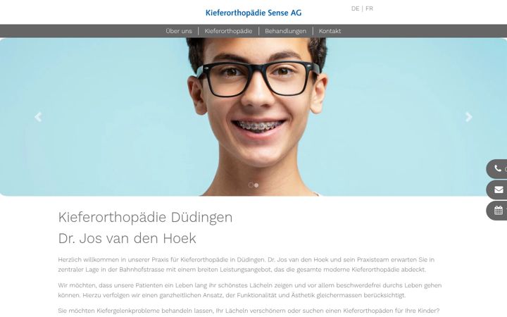 Screenshot of kieferorthopaede-duedingen.ch
