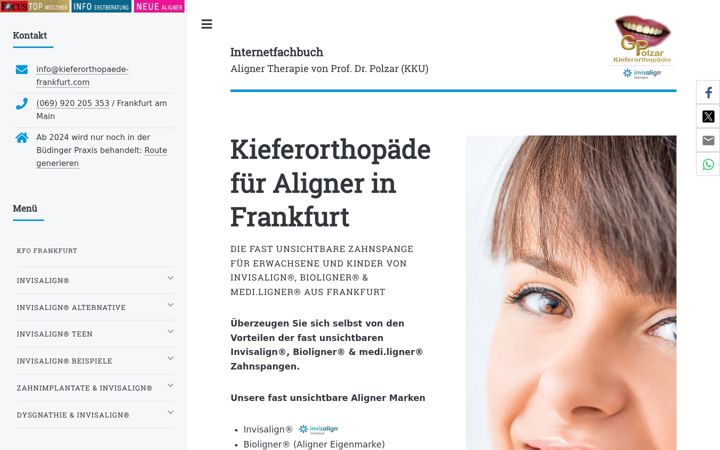 Screenshot of kieferorthopaede-frankfurt.com
