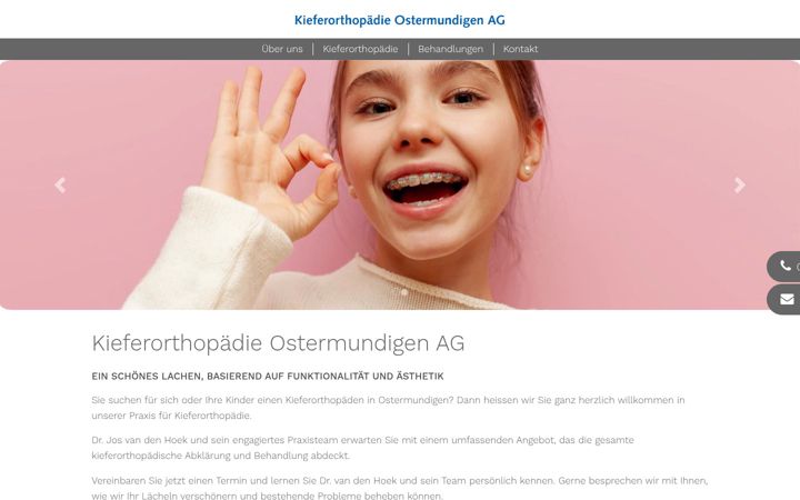 Screenshot of kieferorthopaede-ostermundigen.ch