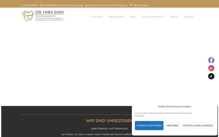 Screenshot of kieferorthopaedie-alzenau.de