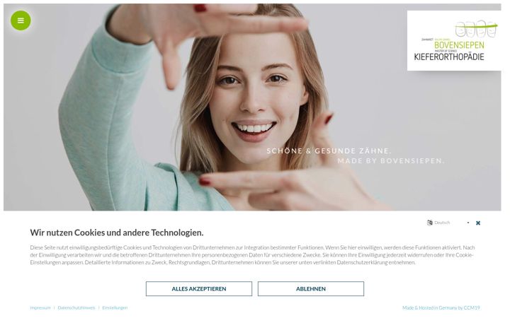 Screenshot of kieferorthopaedie-bovensiepen.de