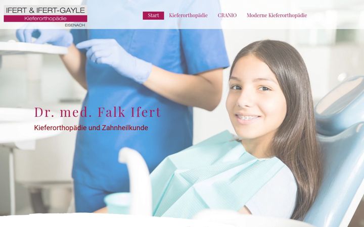 Screenshot of kieferorthopaedie-dr-ifert.de