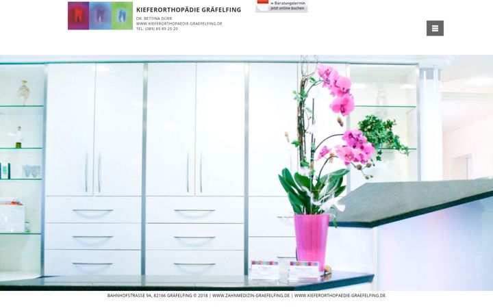 Screenshot of kieferorthopaedie-graefelfing.de