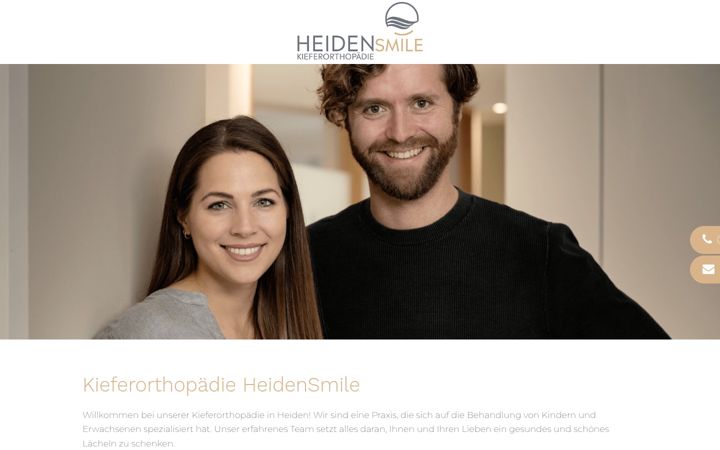 Screenshot of kieferorthopaedie-heiden.ch