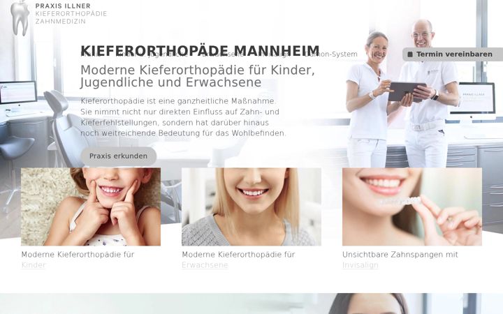 Screenshot of kieferorthopaedie-mannheim.com