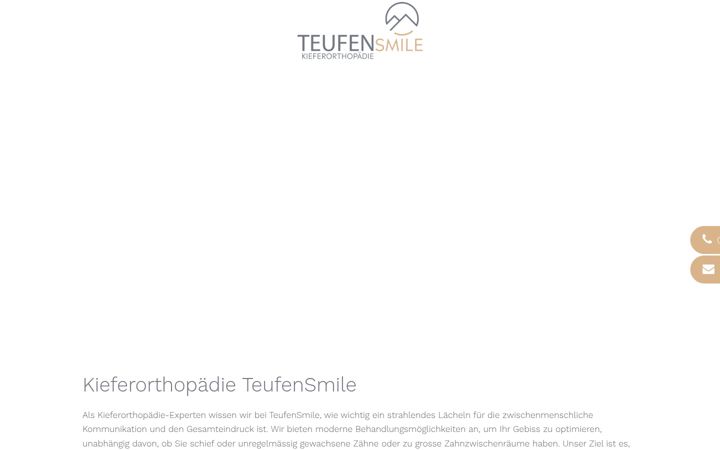 Screenshot of kieferorthopaedie-teufen.ch