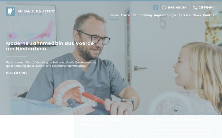 Screenshot of kieferorthopaedie-voerde.de