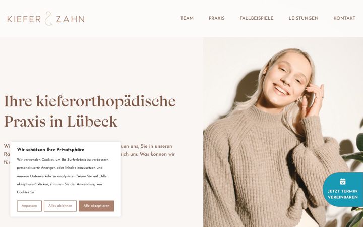 Screenshot of kieferundzahn.de