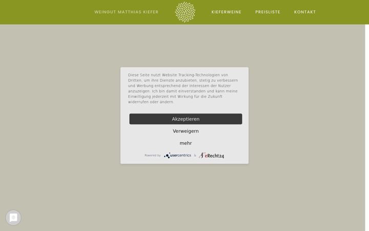 Screenshot of kieferwein.com
