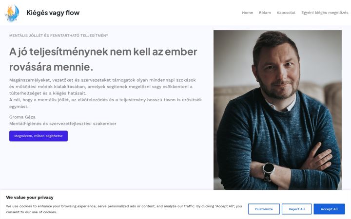 Screenshot of kiegesvagyflow.hu