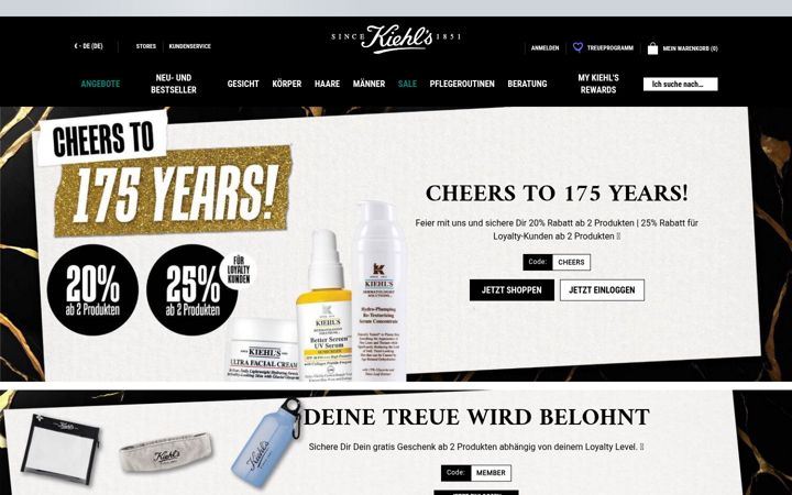 Screenshot of kiehls.de