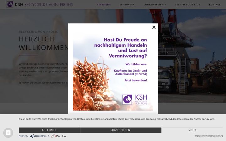 Screenshot of kieler-schrotthandel.com