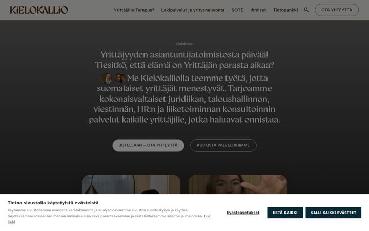 Ekrānuzņēmums no kielokallio.fi