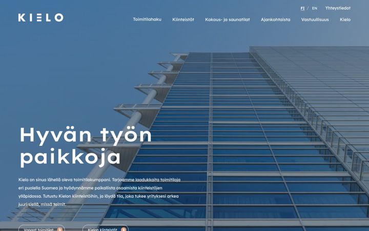 Screenshot of kieloofficesolutions.fi