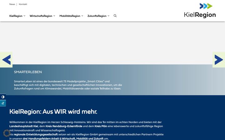 Screenshot of kielregion.de