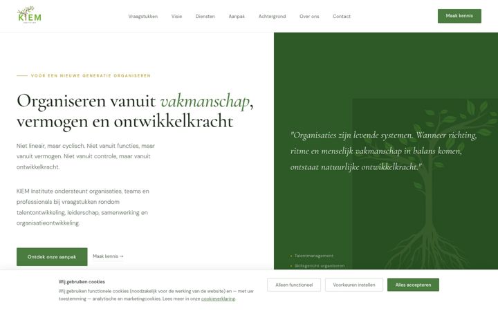 Screenshot of kieminstitute.nl