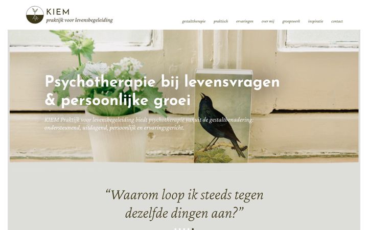 Screenshot of kiemlevensbegeleiding.nl