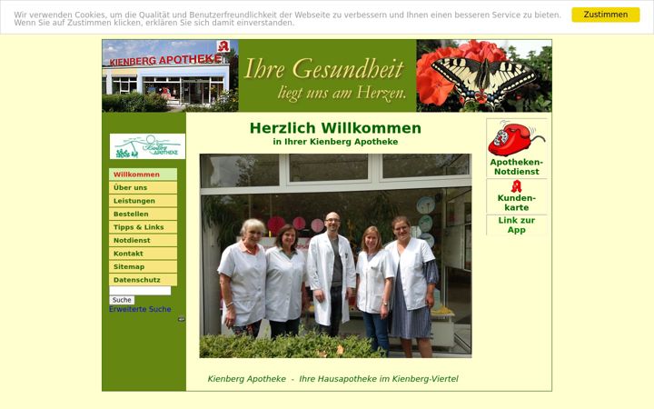 Screenshot of kienberg-apotheke.de