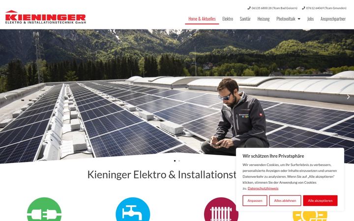 Screenshot of kieninger-energietechnik.at