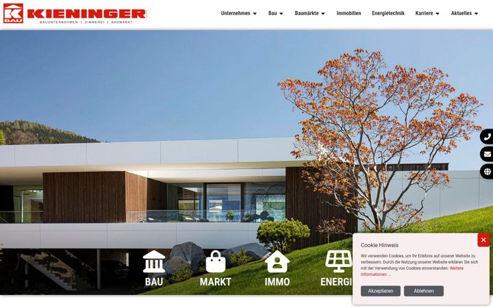 Screenshot of kieninger.at