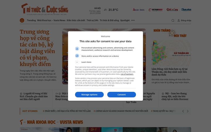 Screenshot of kienthuc.net.vn