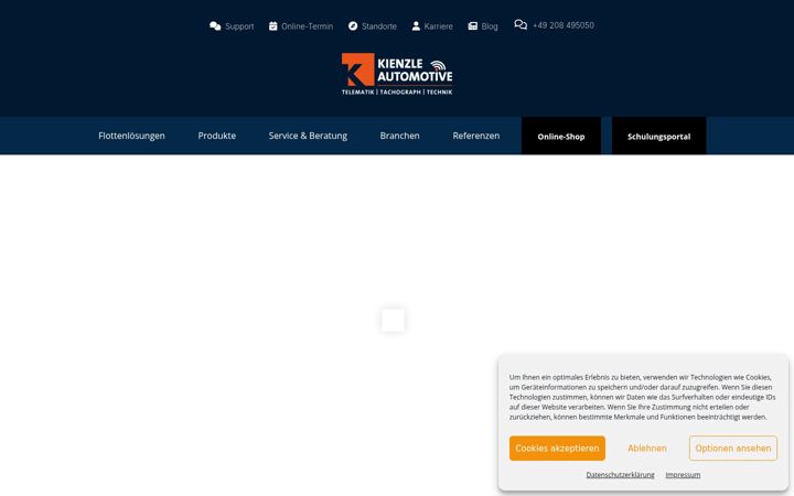 Screenshot of kienzle.de
