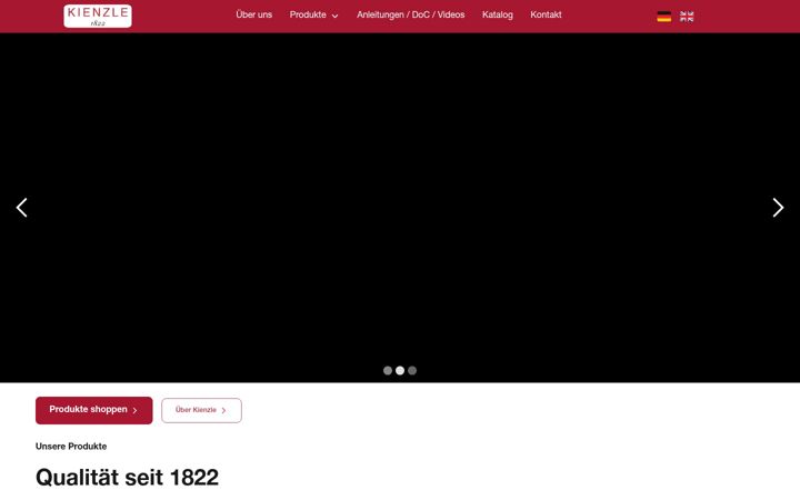 Screenshot of kienzle1822.de