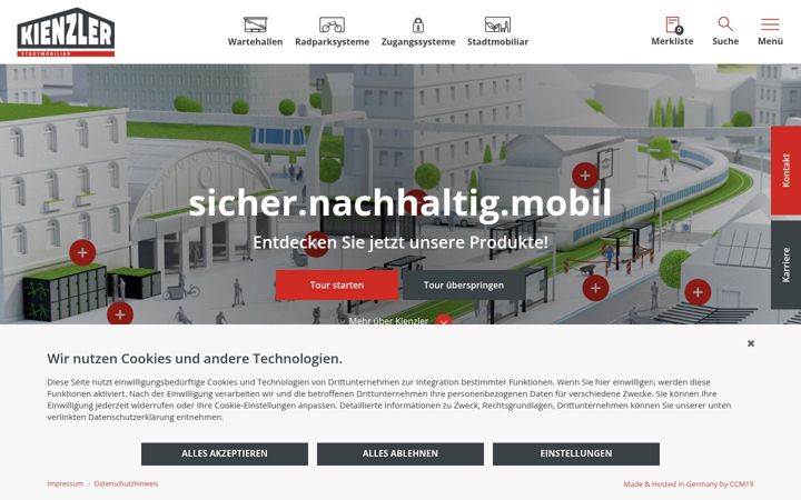Screenshot of kienzler.com