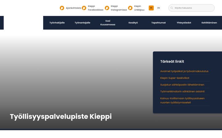 Screenshot of kieppikuusamo.fi