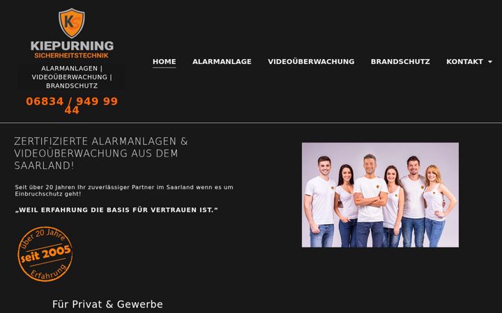 Screenshot of kiepurning.de