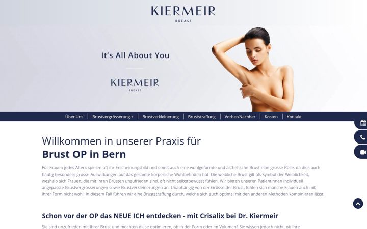 Screenshot of kiermeir-breast.ch