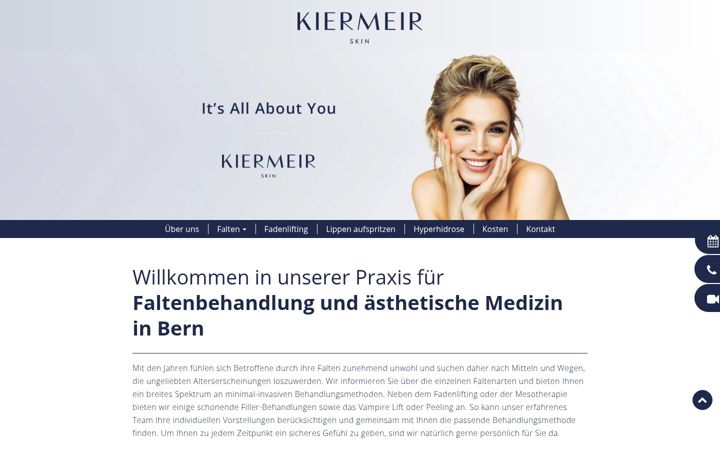 Screenshot of kiermeir-skin.ch