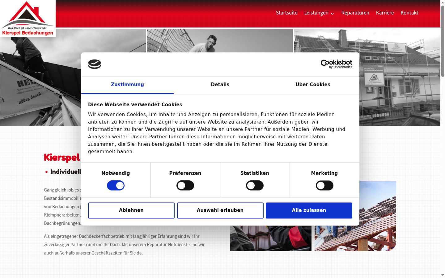 Screenshot tal-banner tal-kunsens muri qabel kwalunkwe interazzjoni