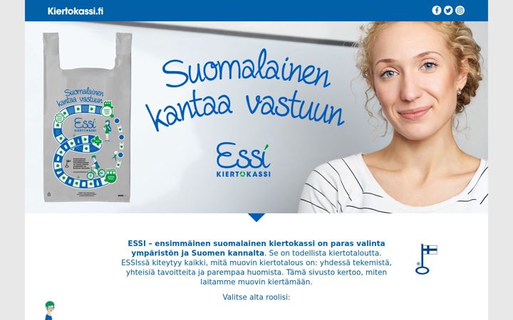 Screenshot of kiertokassi.fi
