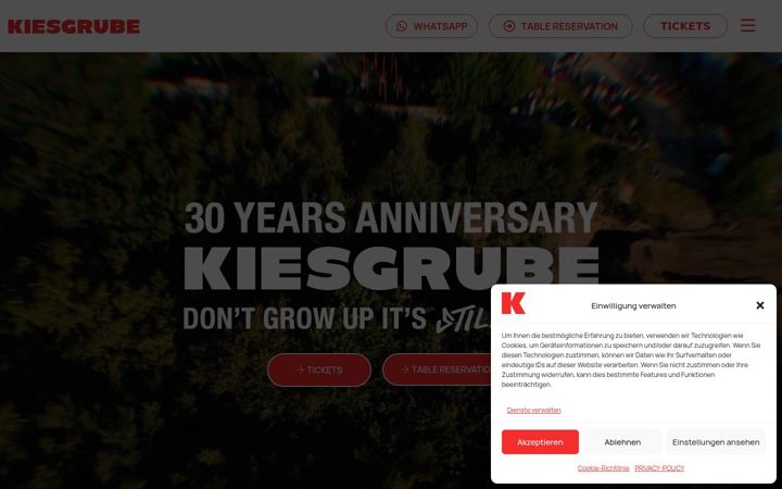Screenshot of kiesgrube.net