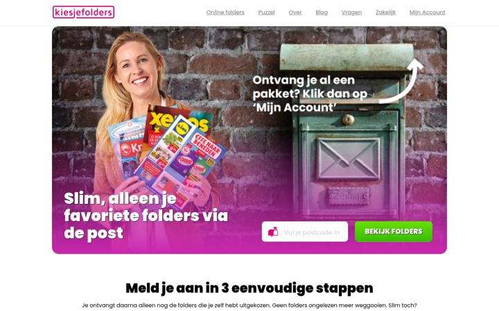 Screenshot of kiesjefolders.nl