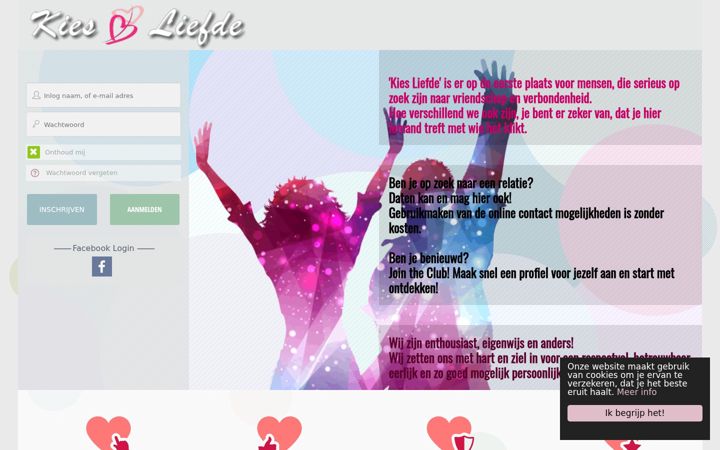 Screenshot of kiesliefde.nl
