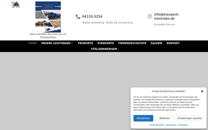 Screenshot of kieswerk-menneke.de