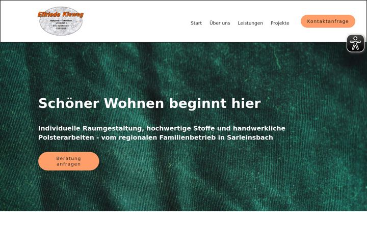 Screenshot of kieweg-raumausstattung.at