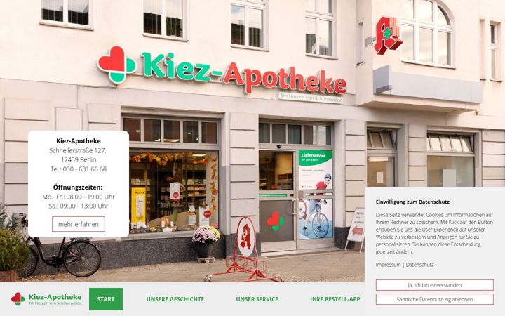 Screenshot of kiezapotheke-berlin.de