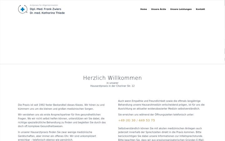 Screenshot of kiezarzt.de