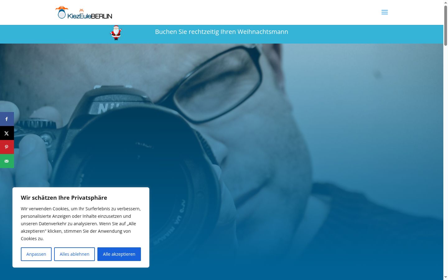 Capture d'écran de la bannière de consentement affichée avant toute interaction