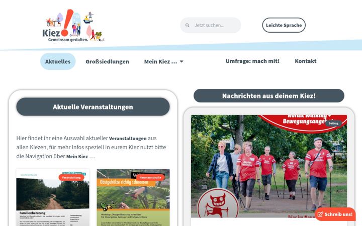 Screenshot of kiezgestalten.de