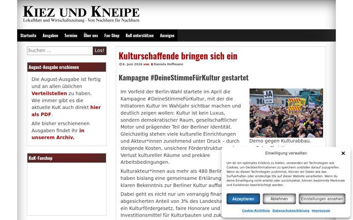 Screenshot of kiezundkneipe.de