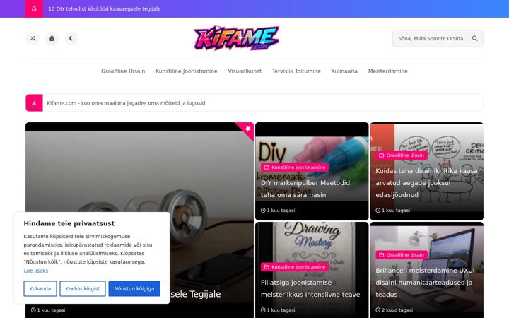 Screenshot of kifame.com