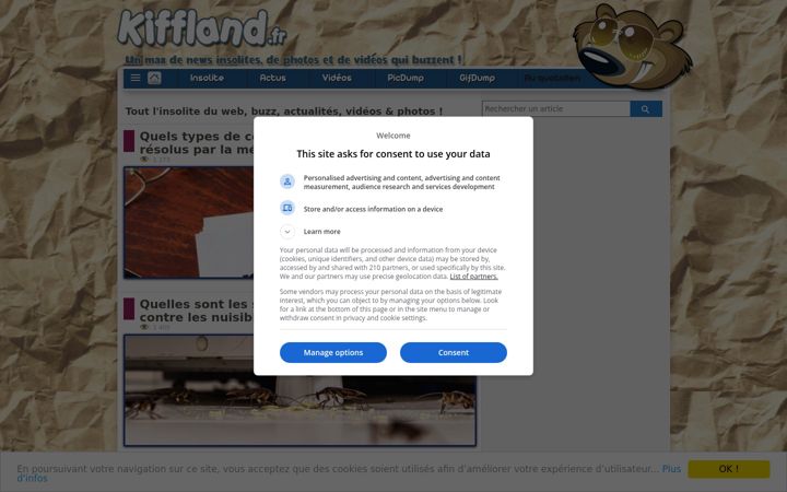 Screenshot of kiffland.fr