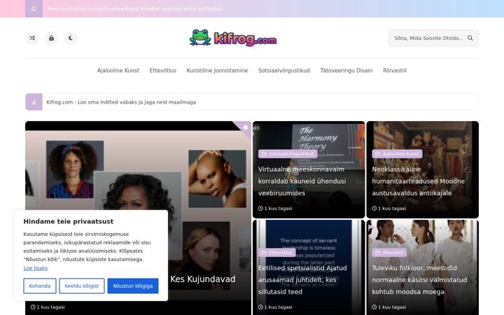 Screenshot of kifrog.com