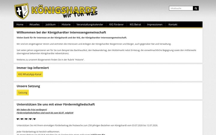Screenshot of kig-koenigshardt.de
